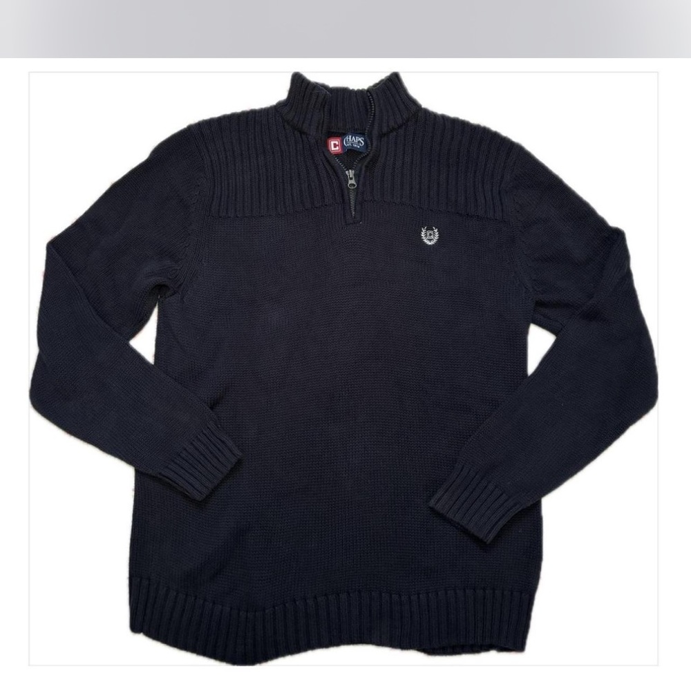 Chaps Navy Zip-Up Men's Sweater